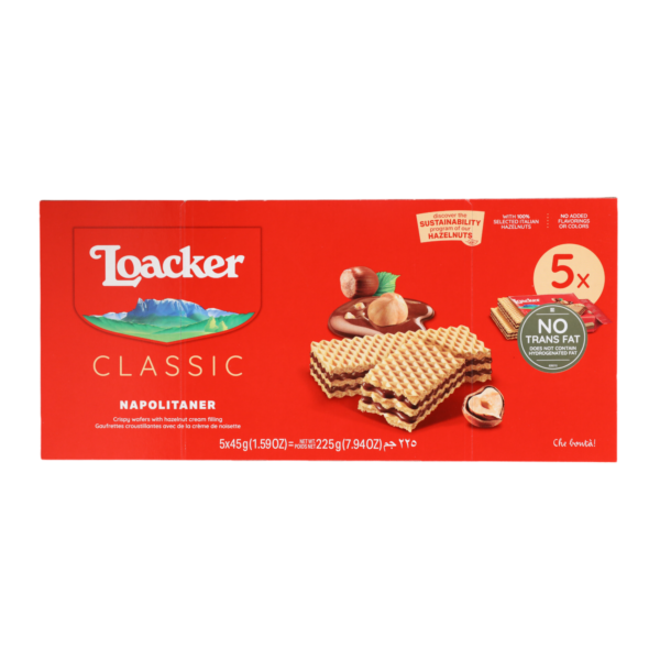 Loacker Wafers 5 Portion Hazelnut
